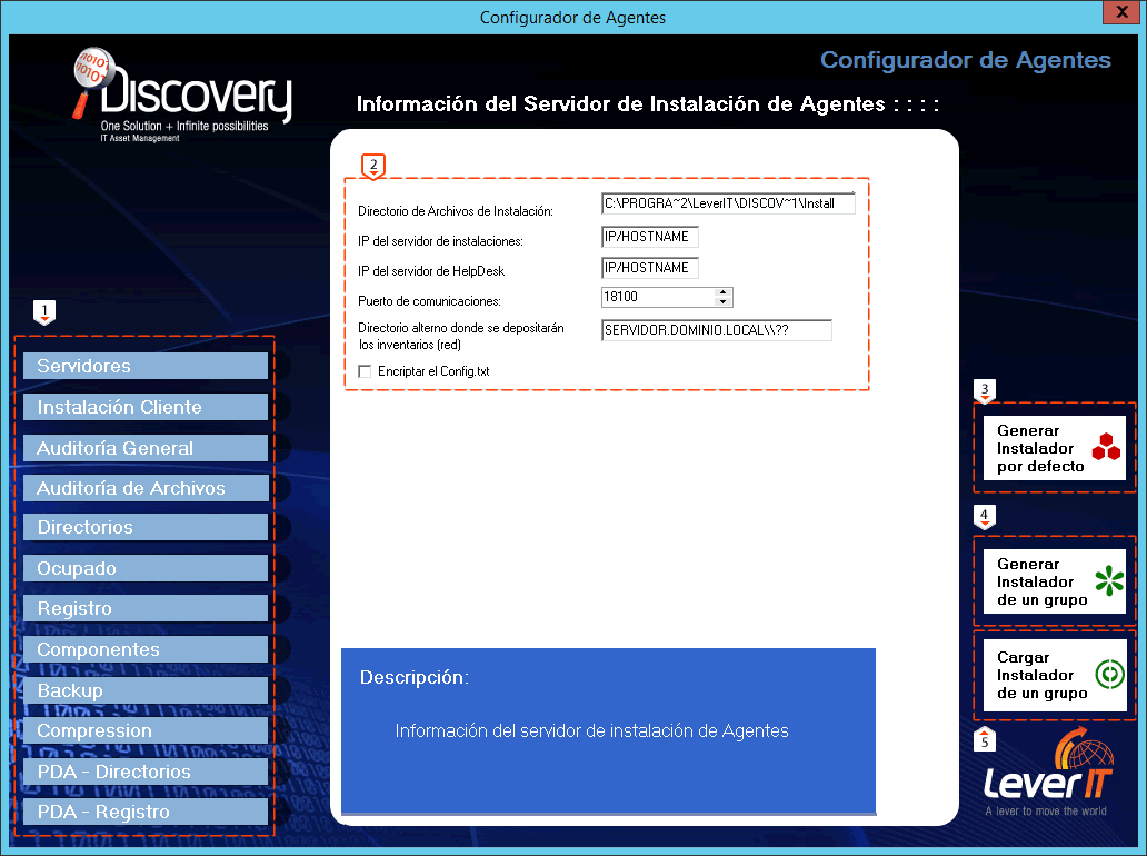 Configuración de los agentes