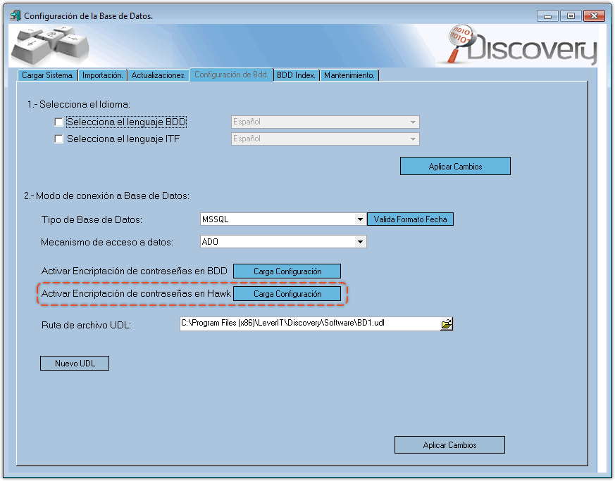 Activar Encriptación de contraseñas en Hawk